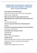 ARDMS OBGYN EXAM WITH COMPLETE  QUESTIONS AND CORRECT ANSWERS  WITH CLEAR DIAGRAMS