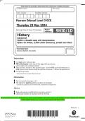 Pearson Edexcel Level 3 GCE History Advanced PAPER 1: Breadth study with interpretations Opt