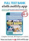 Test Bank - Applied Pharmacology for Veterinary Technicians, 6th Edition (Martini-Johnson, 2021), Chapter 1-20 | All Chapters