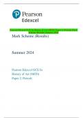 Pearson Edexcel GCE In History of Art (9HT0) Paper 2: Periods Mark  Scheme (Results) Summer 2024