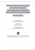 Solutions Manual to accompany  Communication Systems  An Introduction to Signals and  Noise in Electrical Communication  Fourth Edition