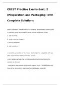 CRCST Practice Exams-Sect. 2 (Preparation and Packaging) with Complete Solutions