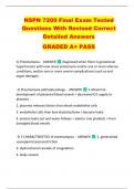 NSPN 7200 Final Exam Tested  Questions With Revised Correct  Detailed Answers  GRADED A+ PASS  