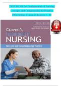 TEST BANK For Craven & Hirnle's Fundamentals of Nursing: Concepts and Competencies for Practice, 10th Edition by Christine Henshaw, Renee Rassilyer, Verified Chapters 1 - 43, Complete Newest Version