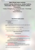 Mark Klimek Audio Lectures: Lecture 3 Cardiac Medications, Cardiac rhythms, Chest tubes, Newborn Heart Defects, Isolation Precautions 2022