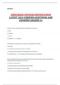 IAHSS BASIC OFFICER CERTIFICATION  LATEST 2024 VERIFIED QUESTIONS AND  ANSWERS GRADED A+