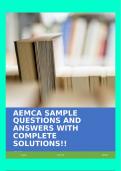 AEMCA SAMPLE QUESTIONS AND ANSWERS WITH COMPLETE SOLUTIONS!!