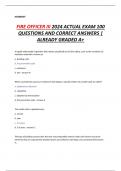 FIRE OFFICER III 2024 ACTUAL EXAM 100  QUESTIONS AND CORRECT ANSWERS |  ALREADY GRADED A+