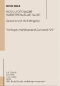 NCOI moduleopdracht Marketingmanagement 2024, Operationeel Marketingplan, Verhogen Marktaandeel, Geslaagd cifer 8.5 met feedback