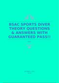 BSAC SPORTS DIVER THEORY QUESTIONS & ANSWERS WITH GUARANTEED PASS!!