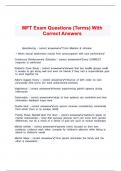 MFT Exam Questions (Terms) With Correct Answers With clear and concise explanations, this document serves as an invaluable study resource, helping students grasp complex concepts with ease. with rationales Guides