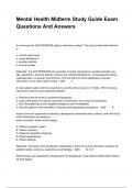 Mental Health Midterm Study Guide Exam Questions And Answers