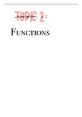 Mathematics AA SL IB Diploma Program - Topic 2: Functions