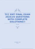 TCC EMT FINAL EXAM 2024/25 QUESTIONS WITH COMPLETE SOLUTIONS!!