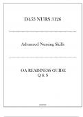 (WGU D453) NURS 3126 Advanced Nursing Skills - OA Readiness Guide Q & S 2024.