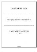 (WGU D225) NURS 3670 Emerging Professional Practice - FA Readiness Guide Q & S 2024