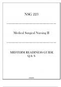 HU - NSG 223 Medical Surgical Nursing II - Midterm Readiness Guide Q & S 2024