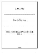 HU - NSG 222 Family Nursing - Midterm Readiness Guide Q & S 2024.