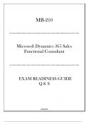 MB-210 Microsoft Dynamics 365 Sales Functional Consultant- Updated Exam Readiness Guide 2024.