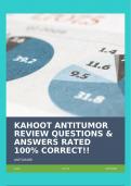 KAHOOT ANTITUMOR REVIEW QUESTIONS & ANSWERS RATED 100% CORRECT!!