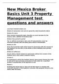 New Mexico Broker Basics Unit 3 Property Management test questions and answers