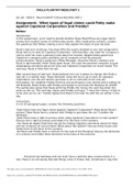 Case LEG 100 Week 8 Assignment Paula Plaintiff's Really Bad Week, Part 2_Solution_Graded A. LEG 100 – WEEK 8 – PAULA PLAINTIFF’S REALLY BAD WEEK, PART 2 Assignment: What types of legal claims could Patty make against Capstone Corporation and Freddy? No