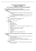 N5315 Advanced Pathophysiology Pulmonary and Shock Core Concepts and Objectives with Advanced Organizers