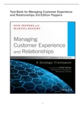 Test Bank for Managing Customer Experience and Relationships 3rd Edition