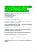 California Fluoroscopy Test Bank 586 Questions and Correct Answers (Already Graded A+)