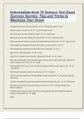 Intermediate-level 70 Science Test Exam Q& A Success Secrets: Tips and Tricks to Maximize Your Score