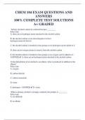 CHEM 104 EXAM QUESTIONS AND  ANSWERS  100% COMPLETE TEST SOLUTIONS  A+ GRADED 