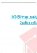 BIOD 151 Portage Learning A & P 1 Exam 1 Study Questions and Answers 2024