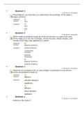 BIO 210 Lec Exam 1 Questions and Answers- Greenville Technical College