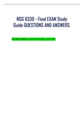 NSG6430 FINAL EXAM (2 VERSIONS) / NSG 6430 FINAL EXAM (LATEST- 2021): SOUTH UNIVERSITY (100 CORRECT Q & A IN EACH VERSION) |100% CORRECT Q & A, DOWNLOAD TO SECURE HIGHSCORE|  l