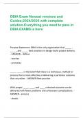 DBIA Exam Newest versions and Guides;2024/2025 with complete solution.Everything you need to pass in DBIA EXAMS is here!