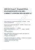 GEB 3213 Exam 5 - Trammell FINAL EXAM QUESTIONS AND 100% CORRECT ANSWERS 2024 GRADED A+