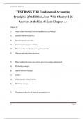 TEST BANK FOR Fundamental Accounting  Principles, 25th Edition, John Wild Chapter 1-26  Answers at the End of Each Chapter A+ 