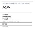   AQA A-LEVEL ECONOMICS 7136/1 MARK SCHEME VERSION 1             A-level ECONOMICS 7136/1 PAPER 1	Markets and market failure Mark scheme   Version 1.0 Final                                  *196A71361/MS*    Mark schemes are prepared by the Lead Assessmen