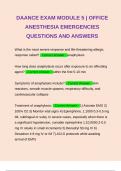 DAANCE EXAM MODULE 5 | OFFICE ANESTHESIA EMERGENCIES QUESTIONS AND ANSWERS