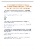 NSG 5002 EPIDEMIOLOGY EXAM  QUESTIONS WITH VERIFIED ANSWERS  100+ QUESTIONS WITH ANSWERS 