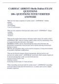 CARDIAC ARREST-Sheila Dalton EXAM  QUESTIONS  100+ QUESTIONS WITH VERIFIED  ANSWERS 