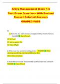 Arbys Management Week 1-5   Test Exam Questions With Revised  Correct Detailed Answers  GRADED PASS 