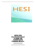 HESI  RN Exit Exam V1,V2,V3,V4,V 5 AND V8 COMPLETE EXAMS