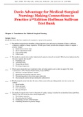 Davis Advantage for Medical-Surgical Nursing: Making Connections to Practice 2nd Edition Hoffman Sullivan Test Bank