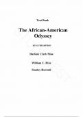 Test Bank - African-American Odyssey, The, Combined Volume 7th Edition by Darlene Clark Hine, William C. Hine, All Chapters | Complete Guide A+