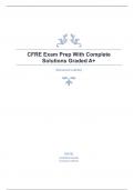 CFRE Exam Prep With Complete Solutions Graded A+