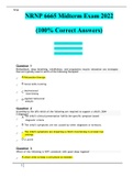 NRNP 6665 Midterm Exam 2022    (100% Correct Answers)