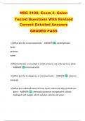 NSG 3100- Exam 4- Galen   Tested Questions With Revised  Correct Detailed Answers  GRADED PASS 