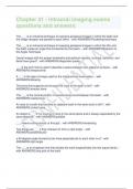 Chapter 41 - Intraoral imaging exams questions and answers   The ___ is an intraoral technique of exposing periapical images in which the teeth and the image receptor are parallel to each other. - with ANSWERS:Paralleling technique  The ___ is an intraora