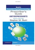 Prescriber’s Guide- Stahl’s Essential Psychopharmacology 6th Edition Test Bank